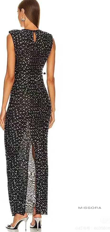 Ceanna Işıltılı File Maksi Elbise [BW7K44ZW]