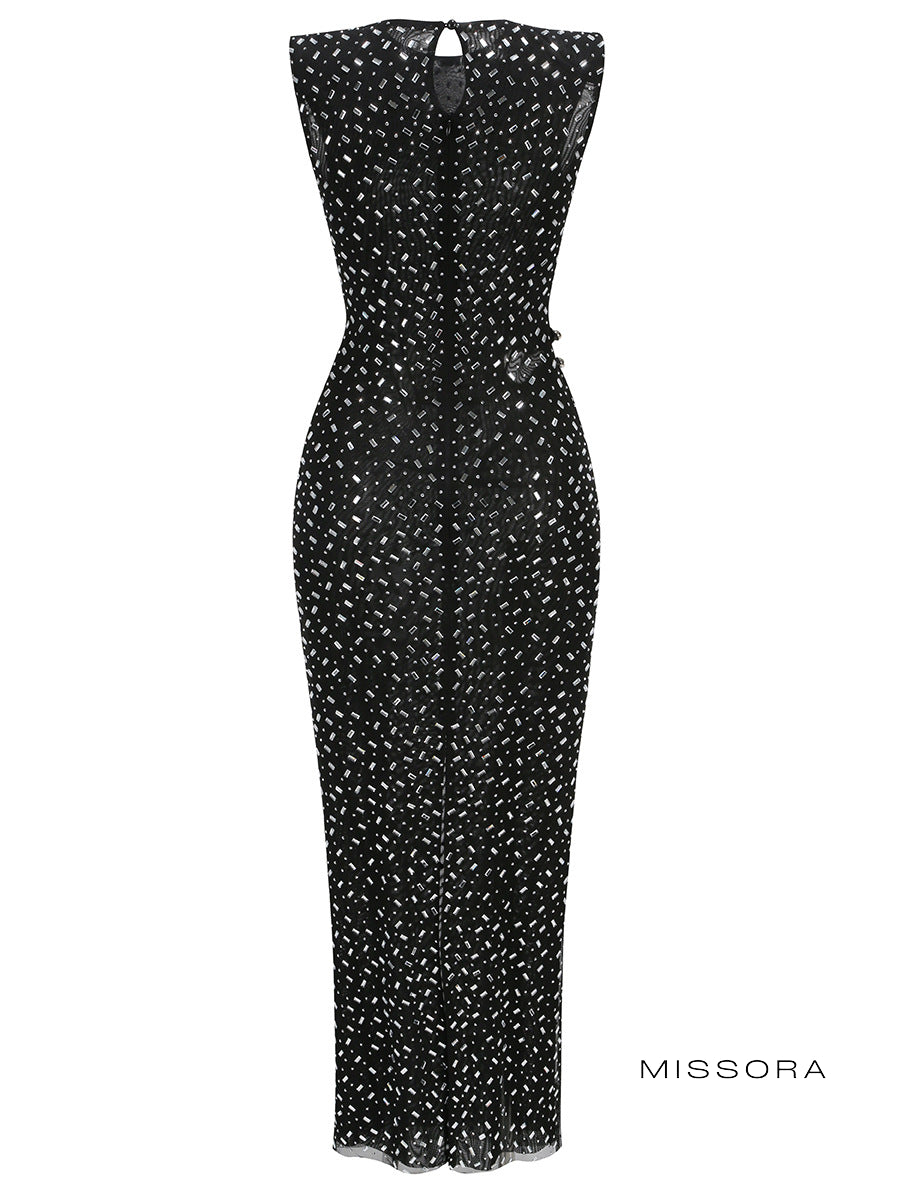 Ceanna Işıltılı File Maksi Elbise [WQ8N1T5O]