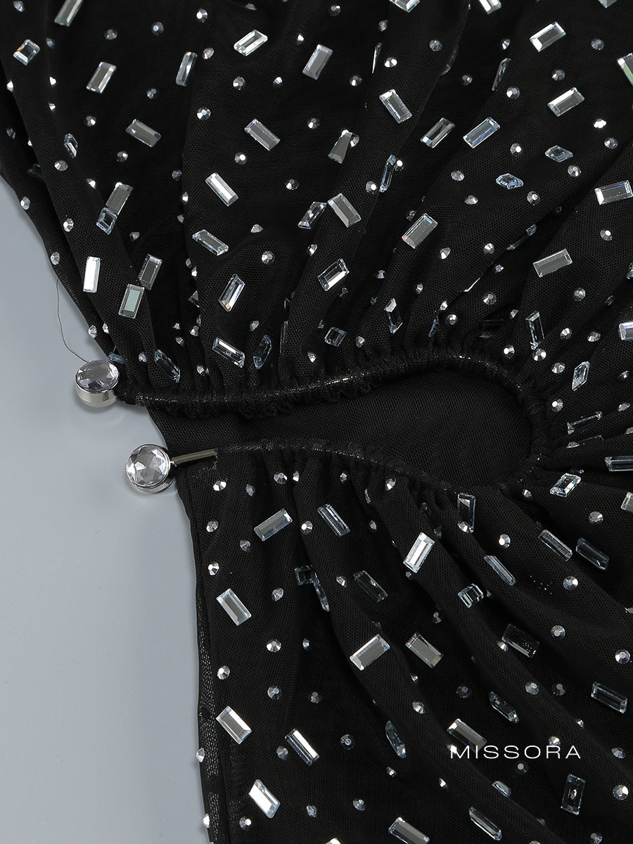 Ceanna Işıltılı File Maksi Elbise [MEI2QA33]