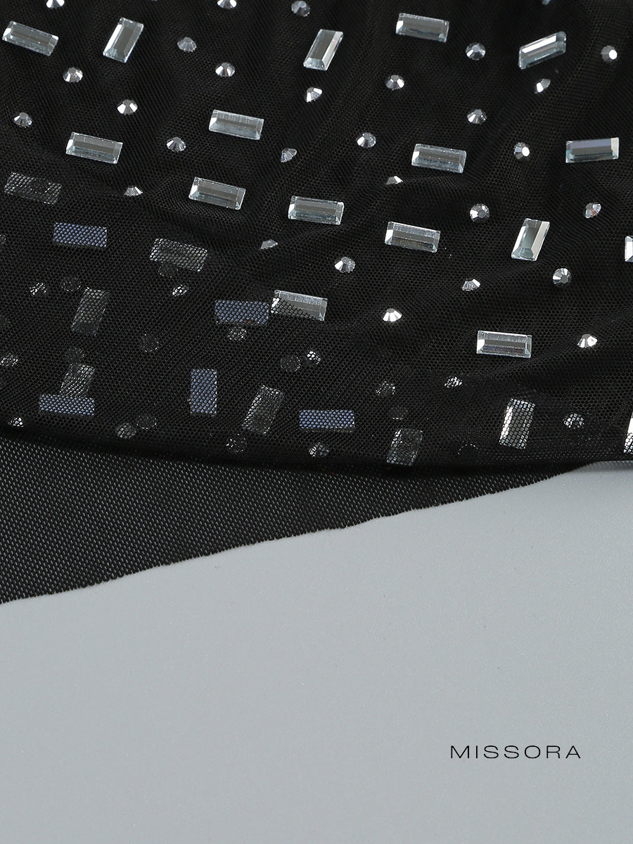 Ceanna Işıltılı File Maksi Elbise [XR2XSMUH]