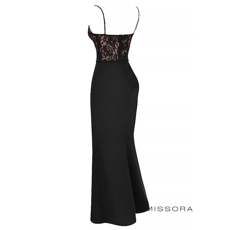 Charlise Askılı Saten Balık Elbise [2PC653S7]