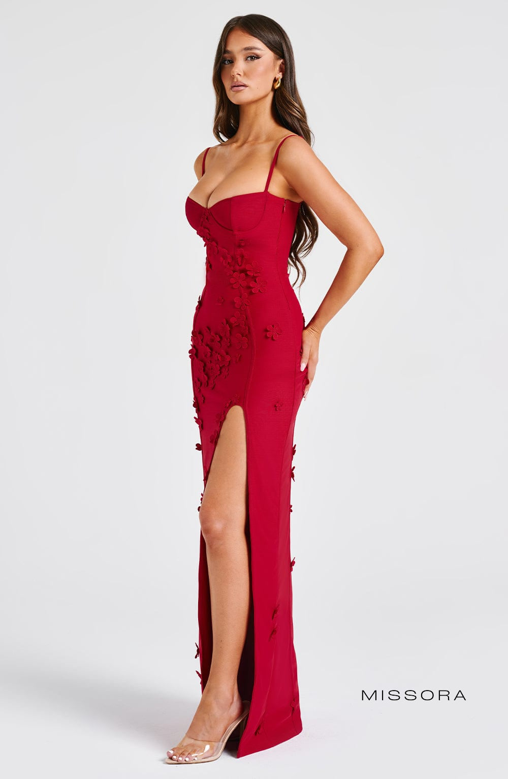 Missora Chelsea Floral Appliqué Maxi Dress
