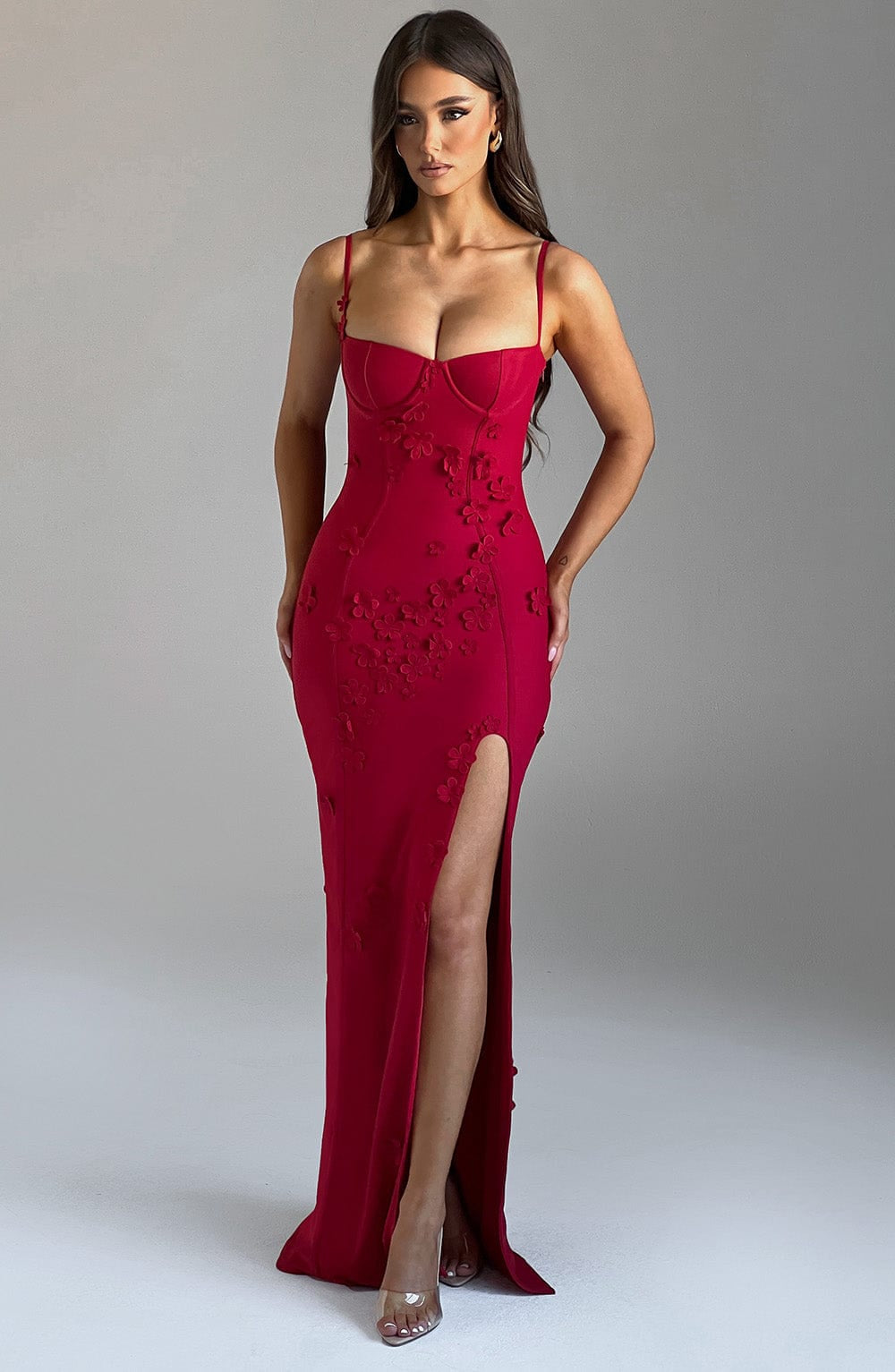 Missora Chelsea Floral Appliqué Maxi Dress