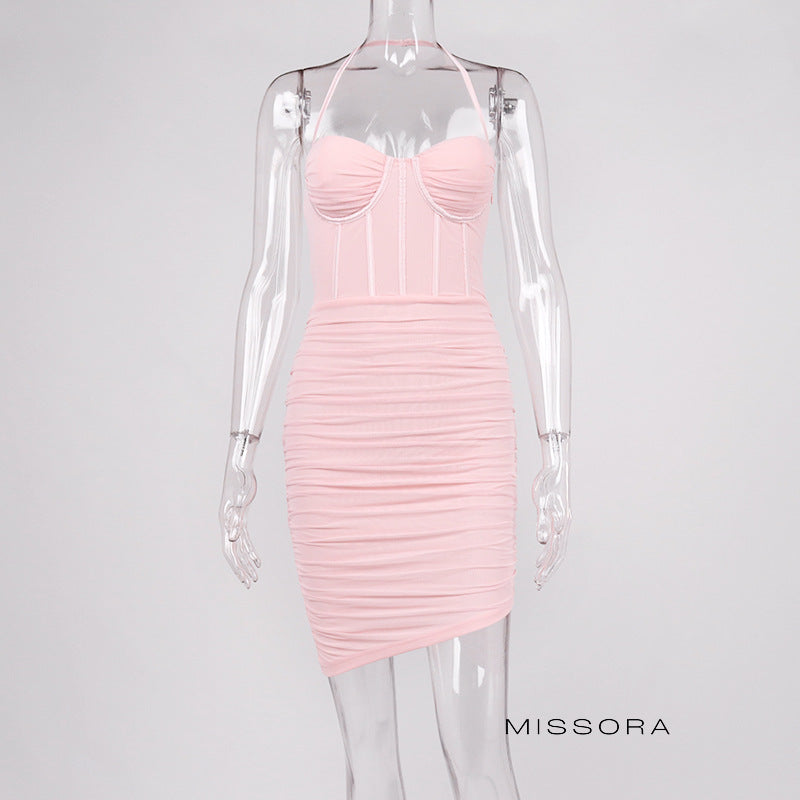 Chevelle Korseli Asimetrik Mini Elbise [EAQTCFTG]