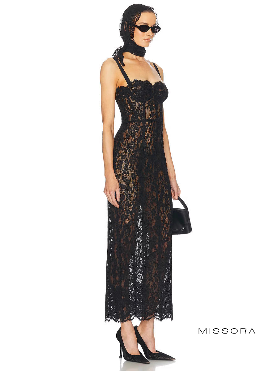 Colleen Dantel Maxi Elbise [KAJOBQ4P]