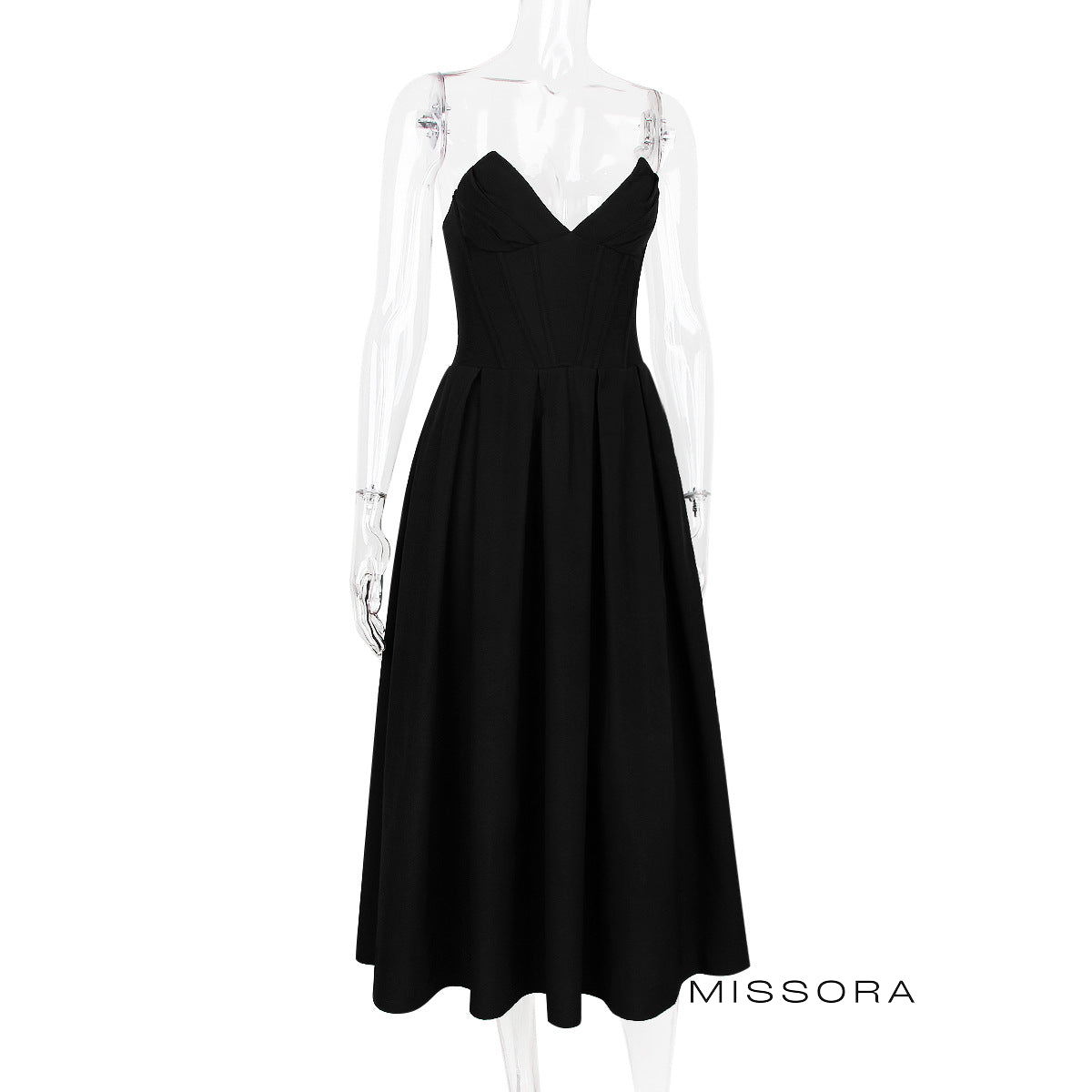 Cosette Askısız Korseli Maksi Elbise [ZJFXL3QM]