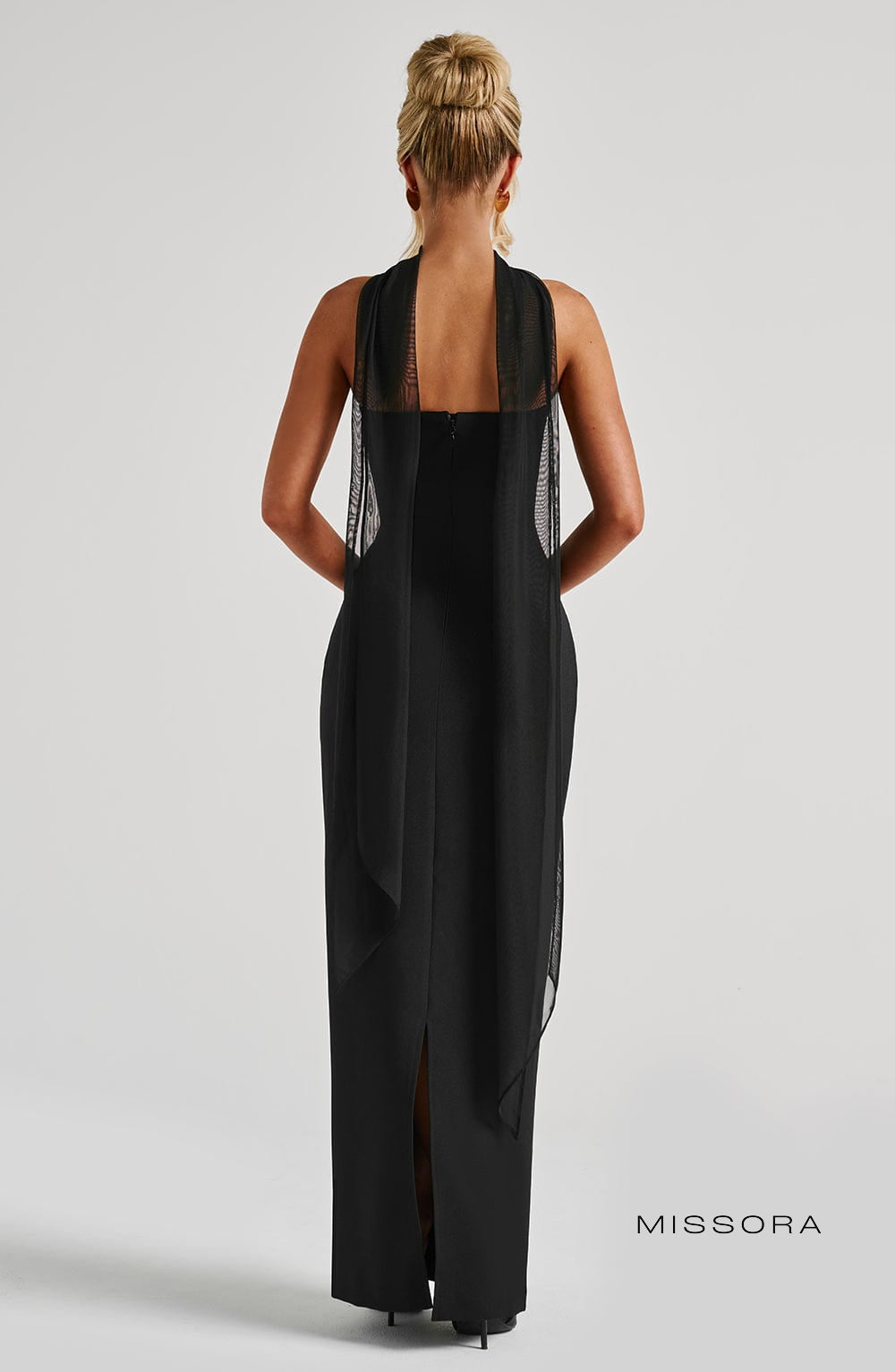 Missora Cruz Strapless Column Maxi Dress - Black