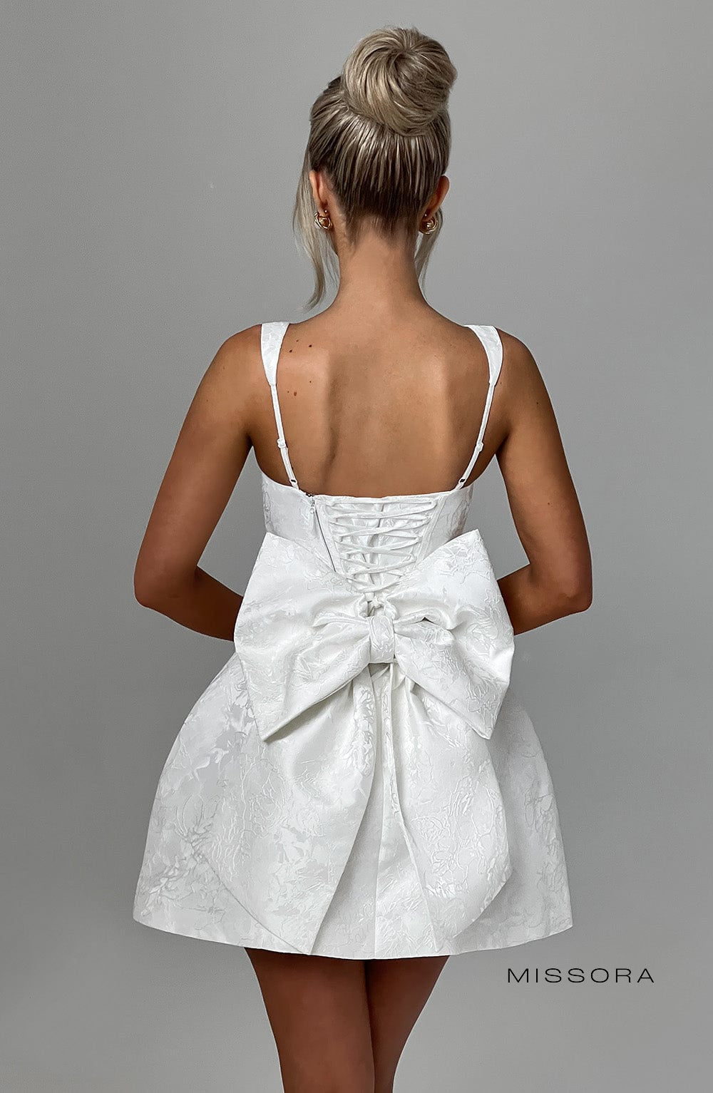 Missora Dalary Floral Jacquard Mini Dress