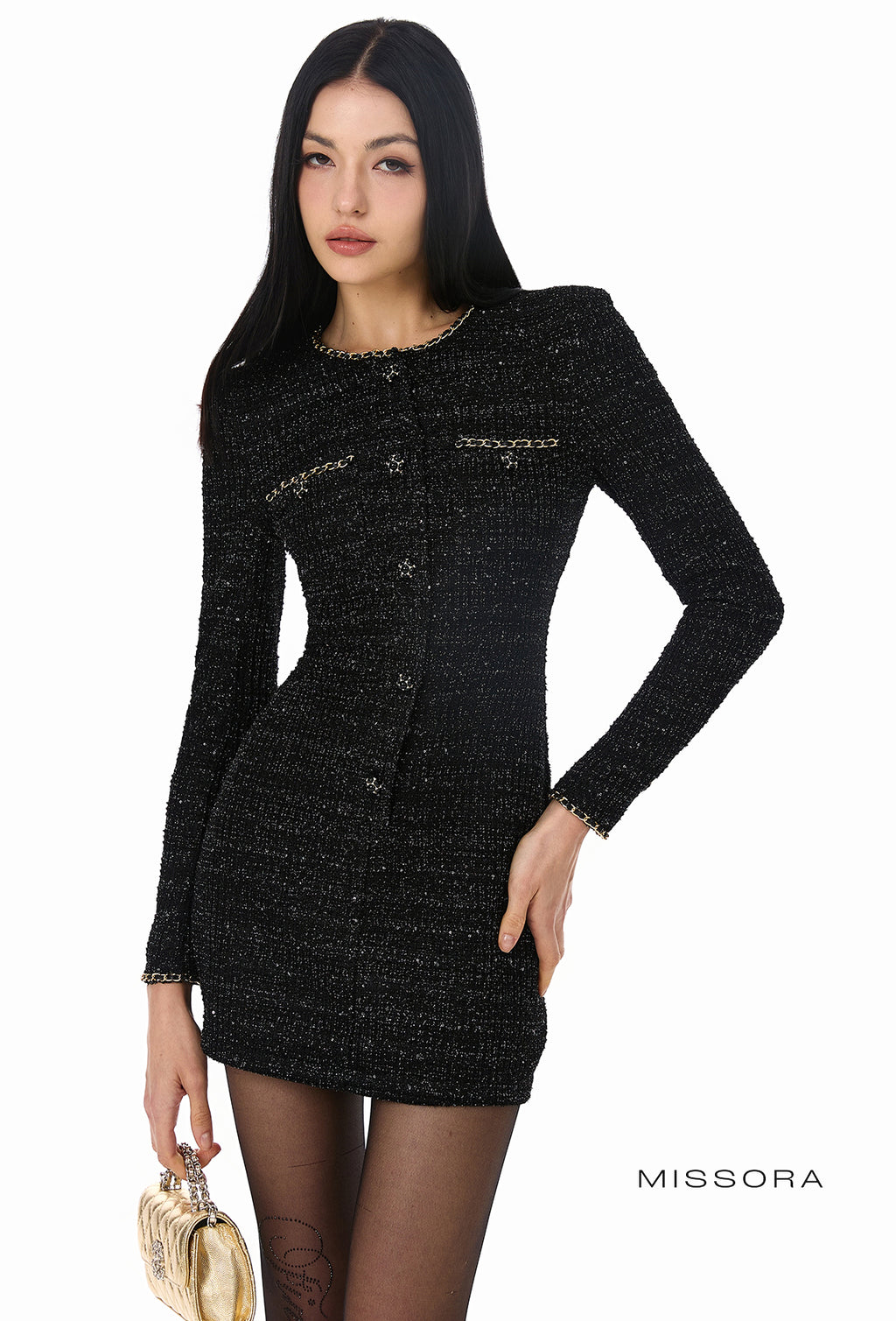 Darla Işıltılı Chanel Mini Elbise [ZIXXL5SN]