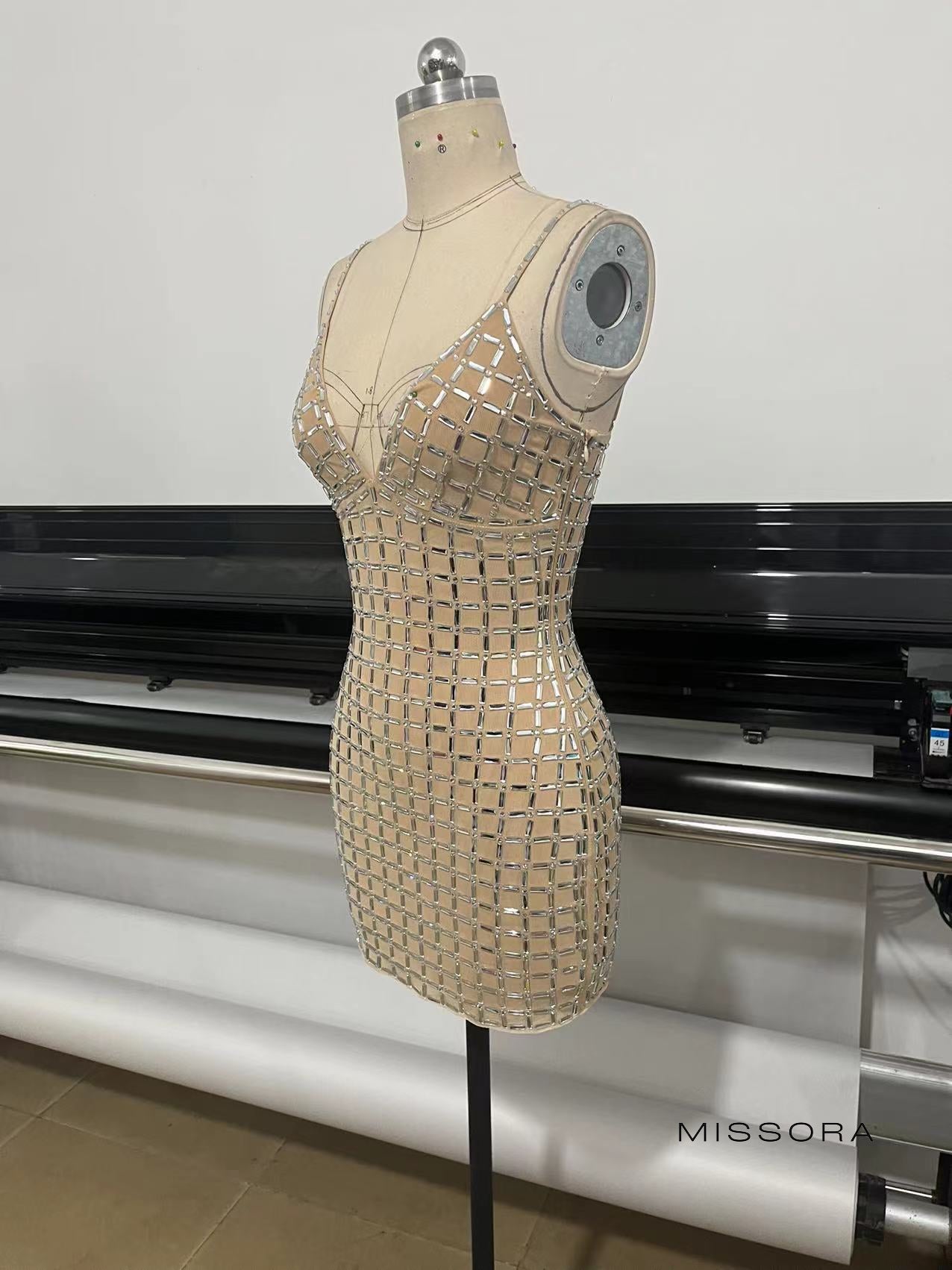 Deasia Taşlı Askılı Mini Elbise [7E8BEO4Z]