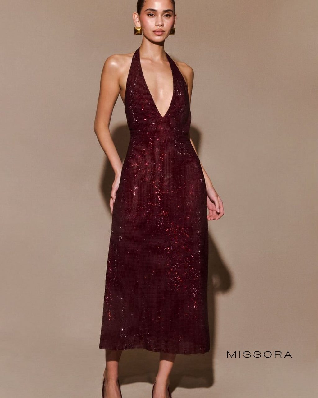 Deeksha Işıltılı Midi Elbise [2HSWKQCN]