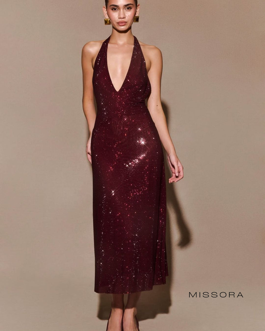 Deeksha Işıltılı Midi Elbise [G9VYC1Z3]