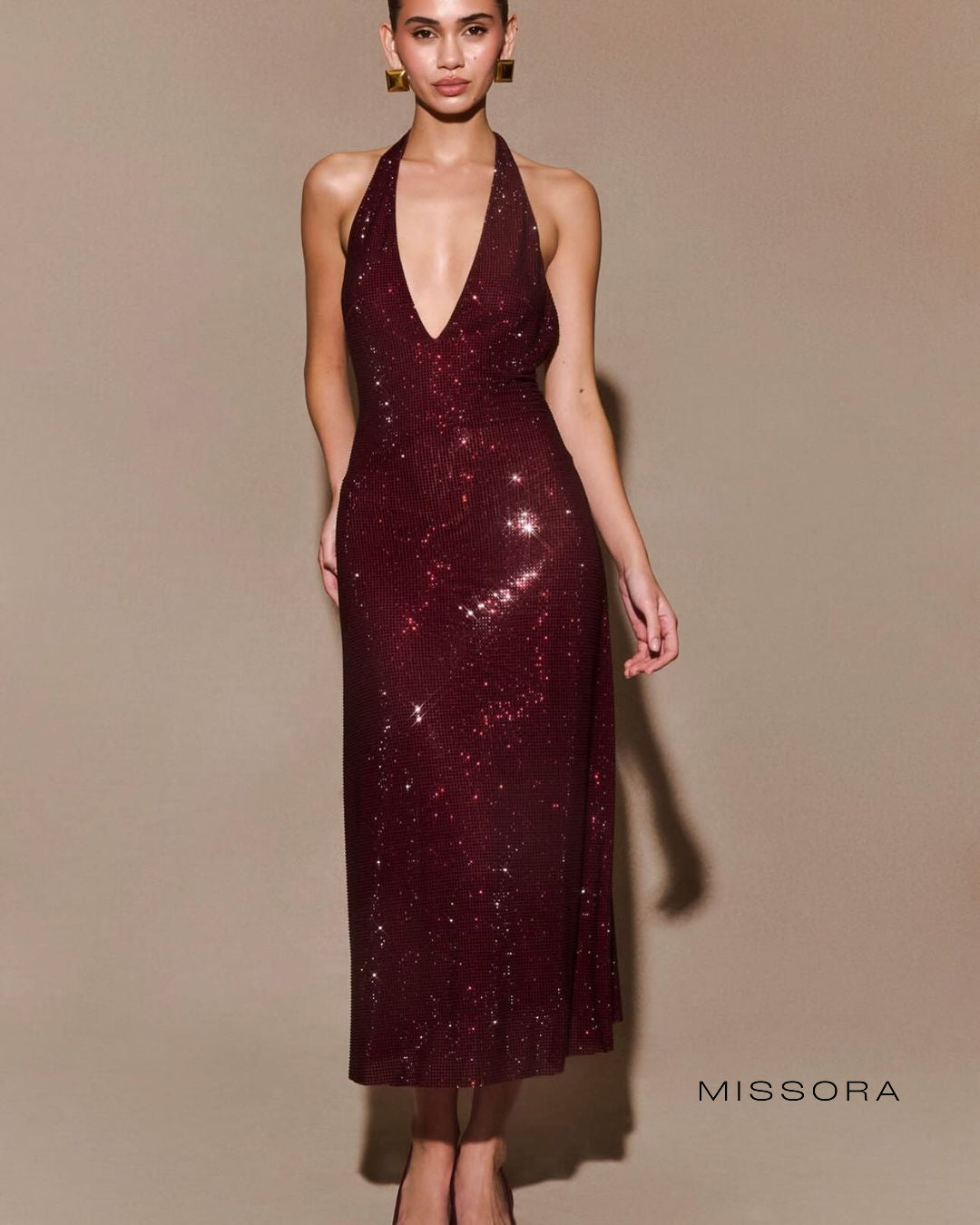 Deeksha Işıltılı Midi Elbise [G9VYC1Z3]