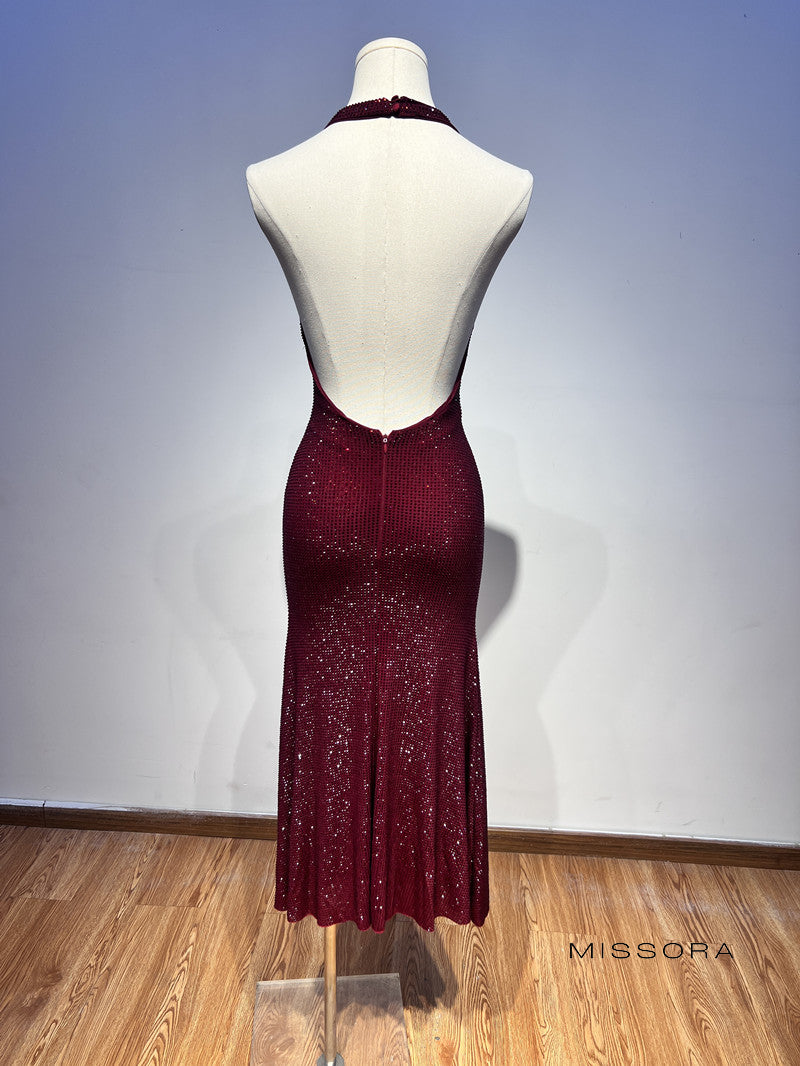 Deeksha Işıltılı Midi Elbise [PJRO19C1]