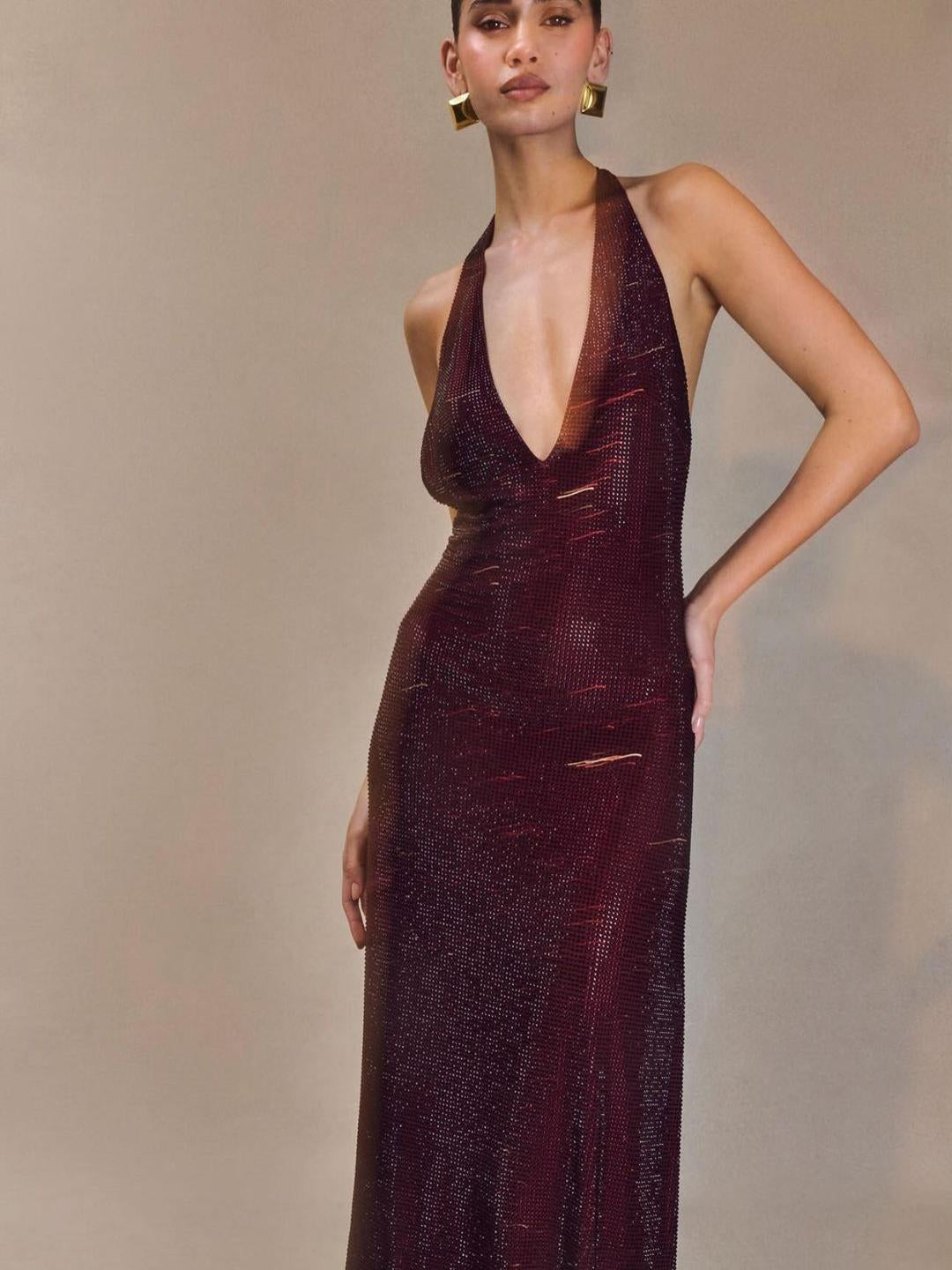 Deeksha Işıltılı Midi Elbise [ETMC82JA]