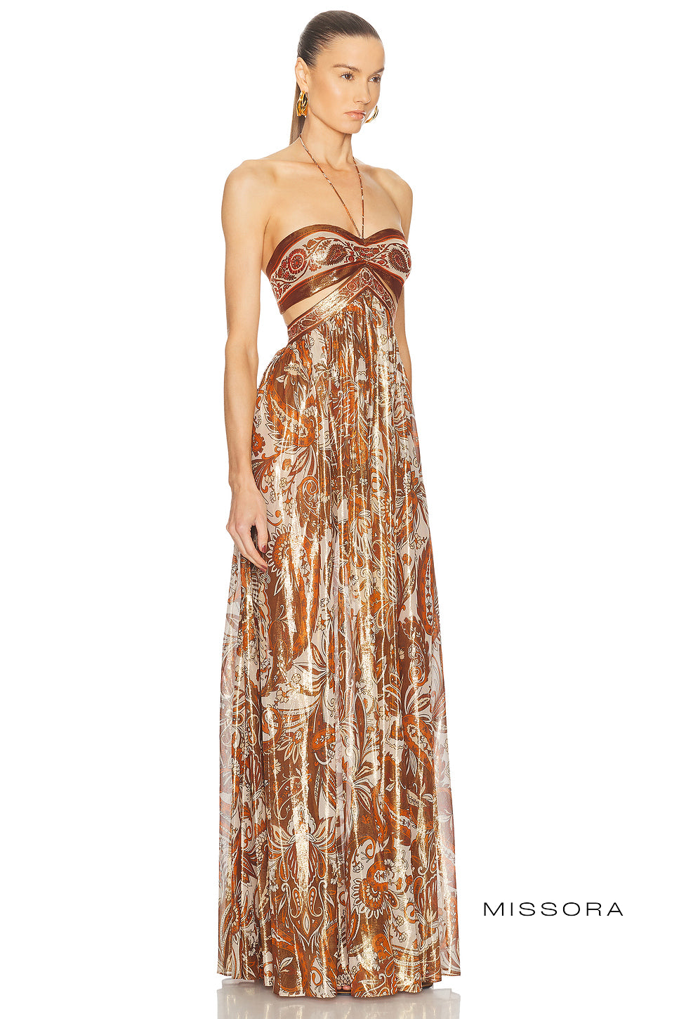 Defne Güllü Halter Maksi Elbise [0R0SOB1I]