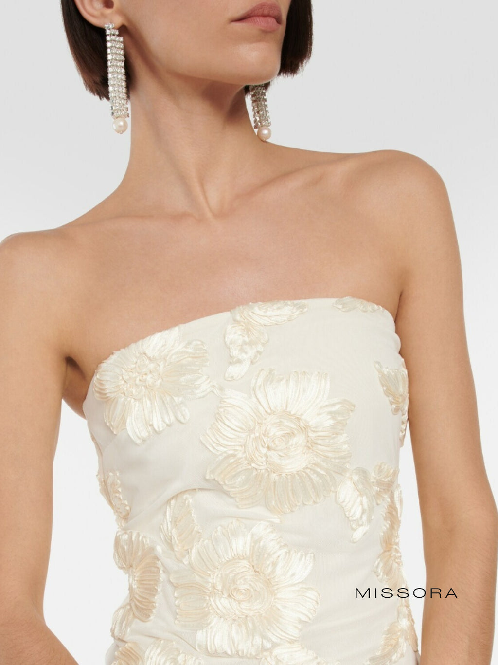 Delyla Straplez İşlemeli Maxi Elbise [J2U3PRS6]