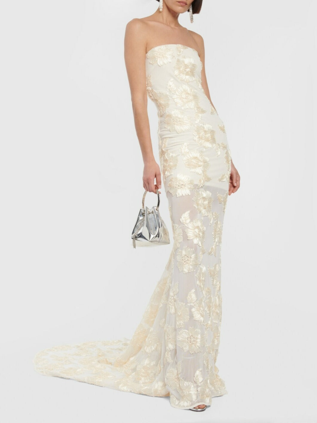 Delyla Straplez İşlemeli Maxi Elbise [YCUFQNTB]