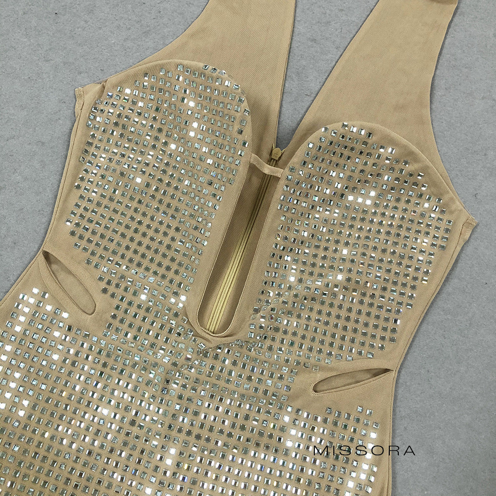 Eden Halter Işıltılı Maksi Elbise [NU2VVP26]