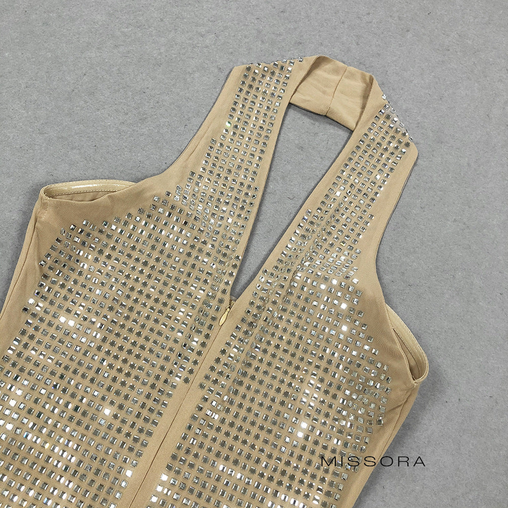 Eden Halter Işıltılı Maksi Elbise [PVNCRB4Y]