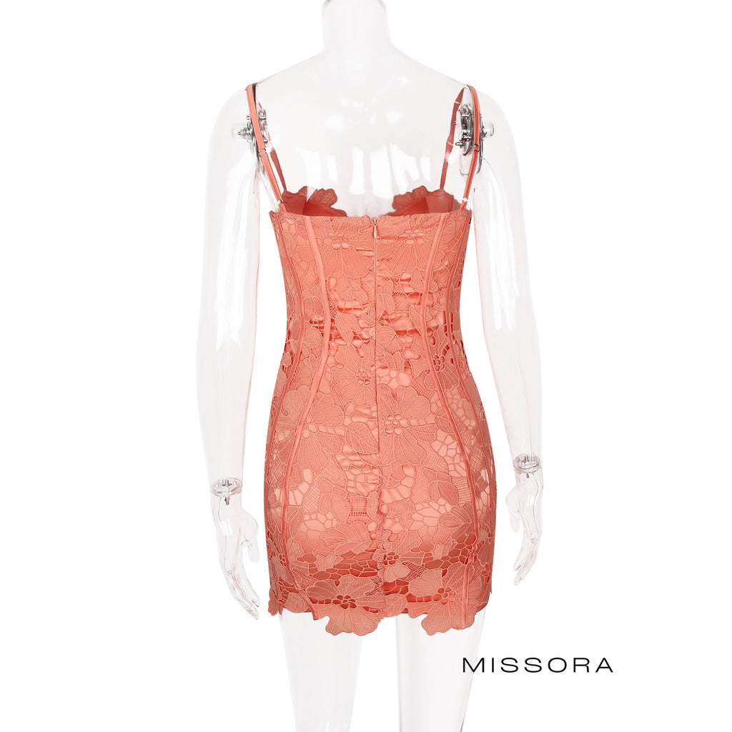 Elayne Dantelli Mini Elbise [F5H39MDX]