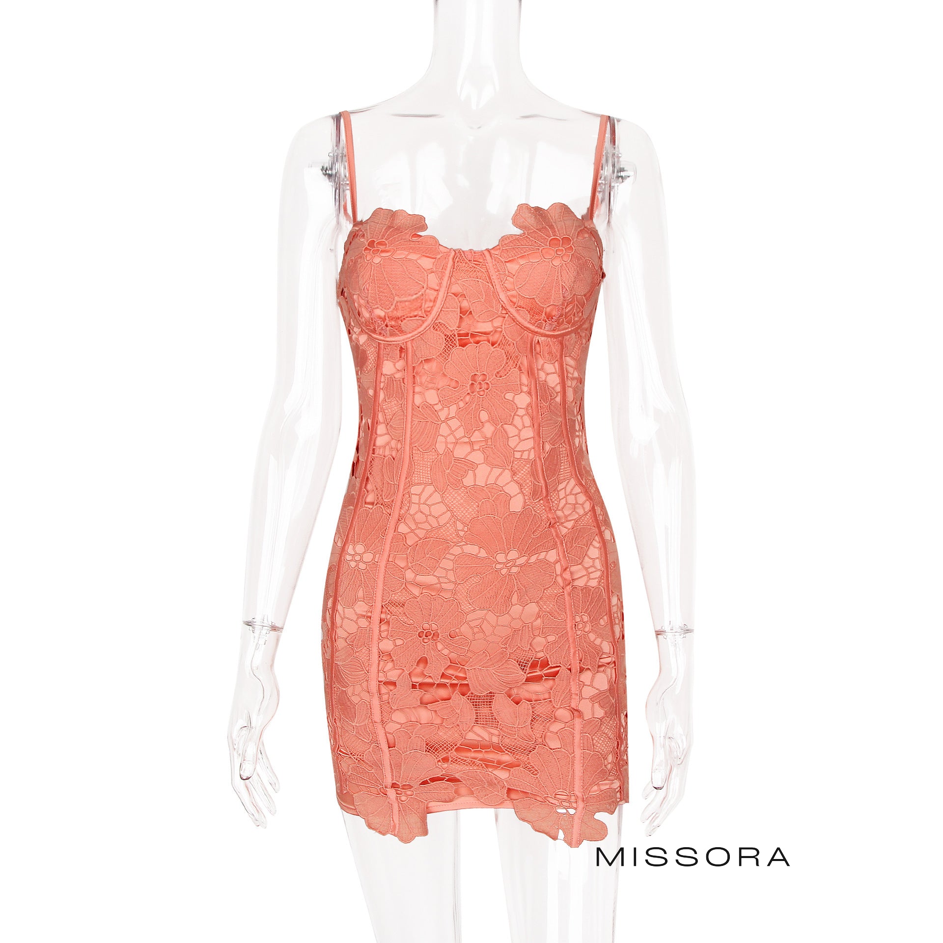 Elayne Dantelli Mini Elbise [VL97M1IK]