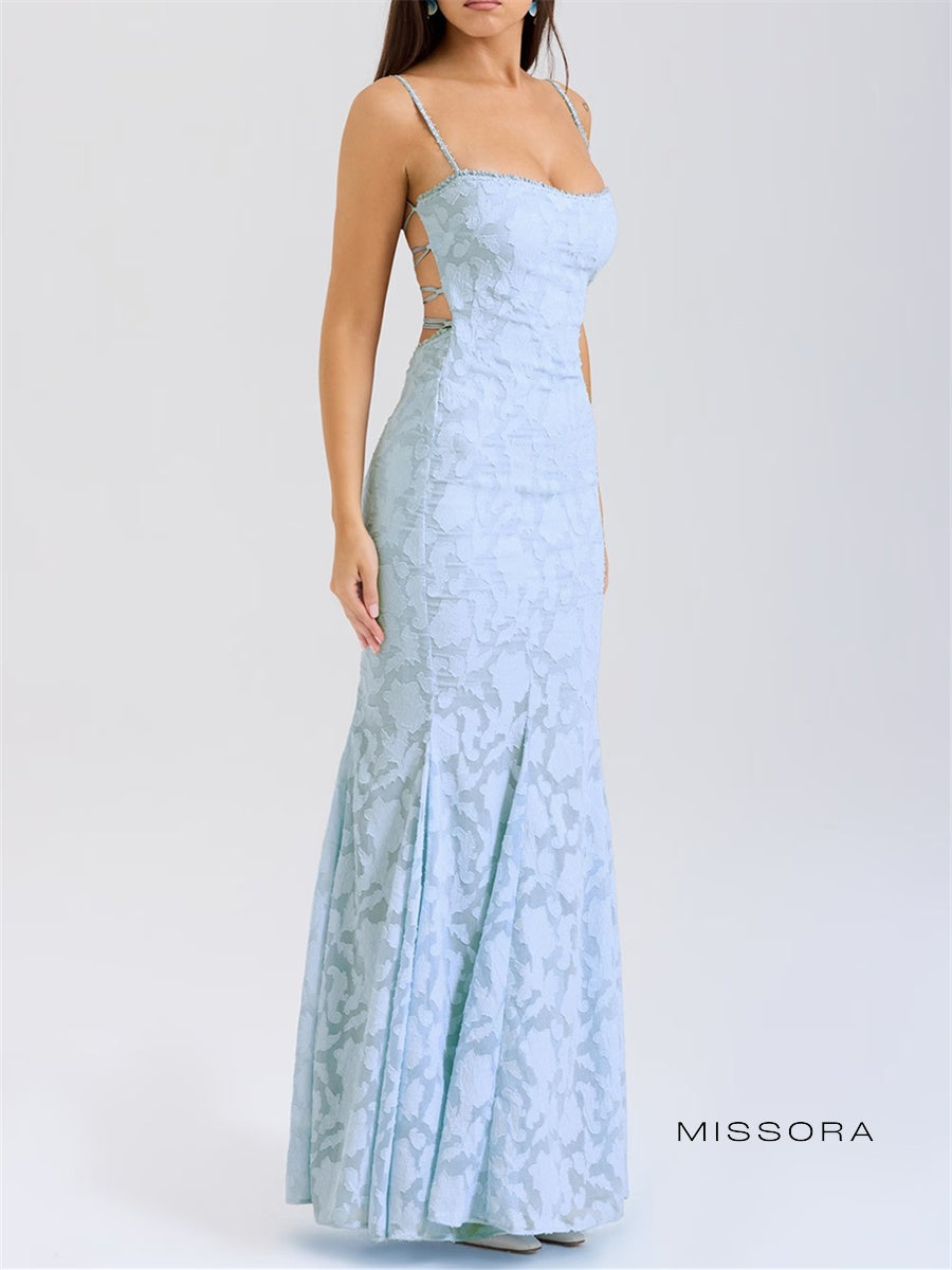 Eliany Askılı Jakar Maksi Elbise [6FIB65SP]