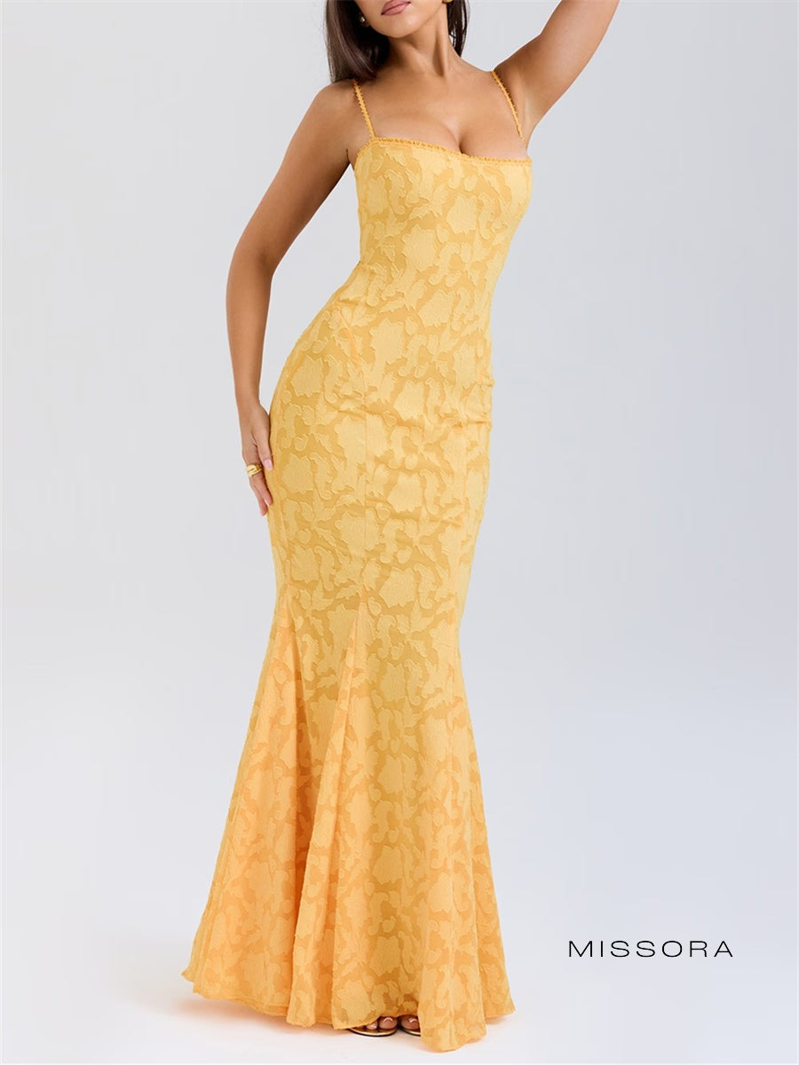 Eliany Askılı Jakar Maksi Elbise [067N4DWI]