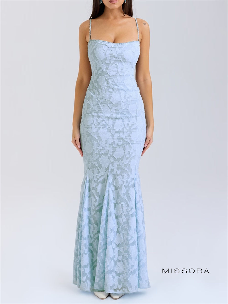 Eliany Askılı Jakar Maksi Elbise [SZ5MX9MJ]