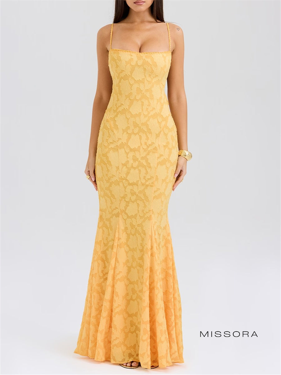 Eliany Askılı Jakar Maksi Elbise [WID2RD76]