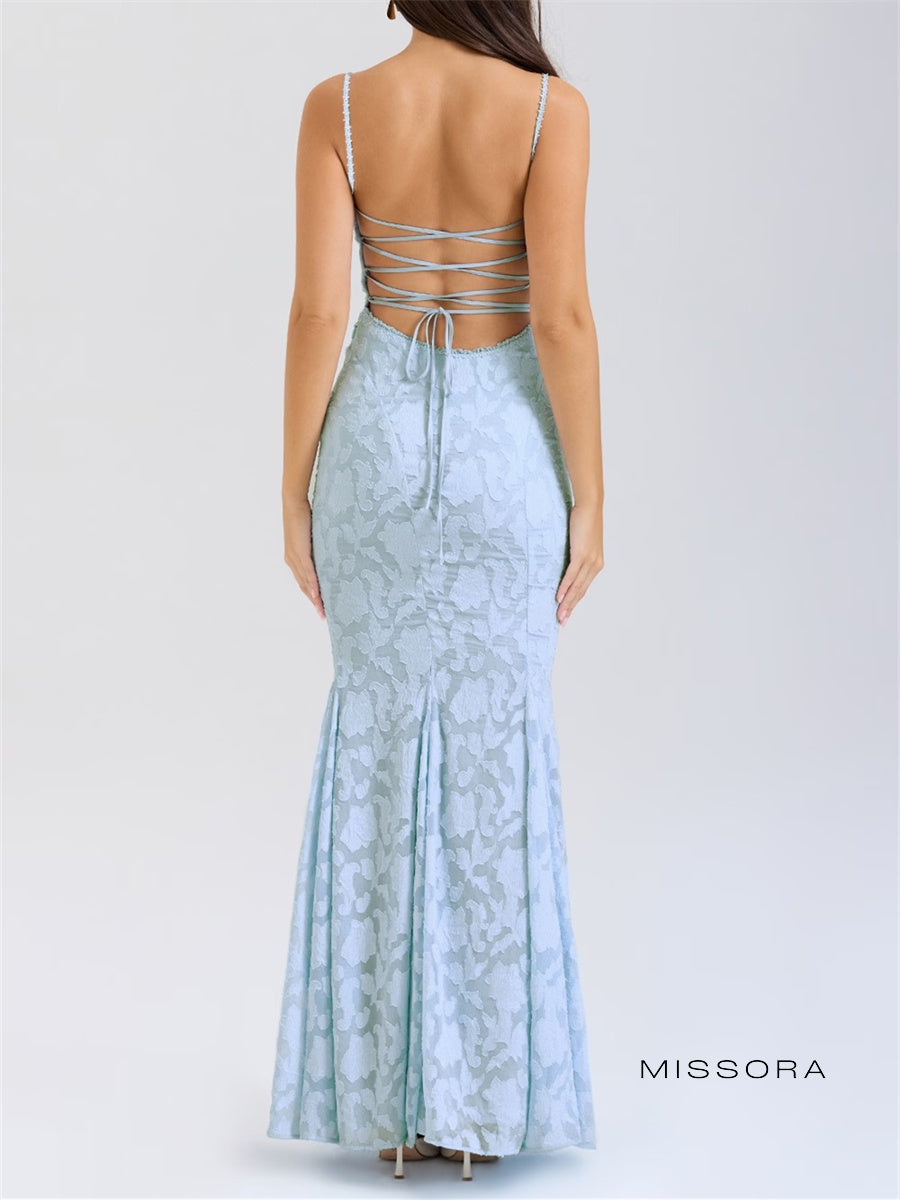 Eliany Askılı Jakar Maksi Elbise [7A8P6VPJ]