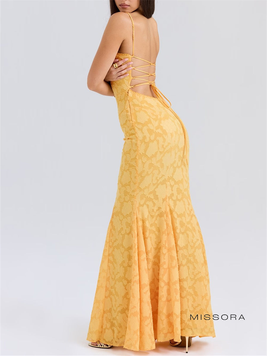 Eliany Askılı Jakar Maksi Elbise [6LQJYBRP]