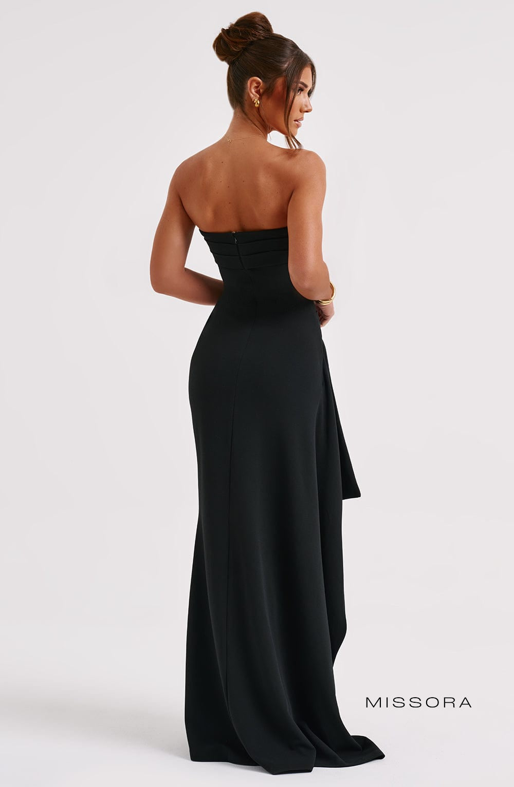 Missora Elif Strapless Ruched Maxi Dress