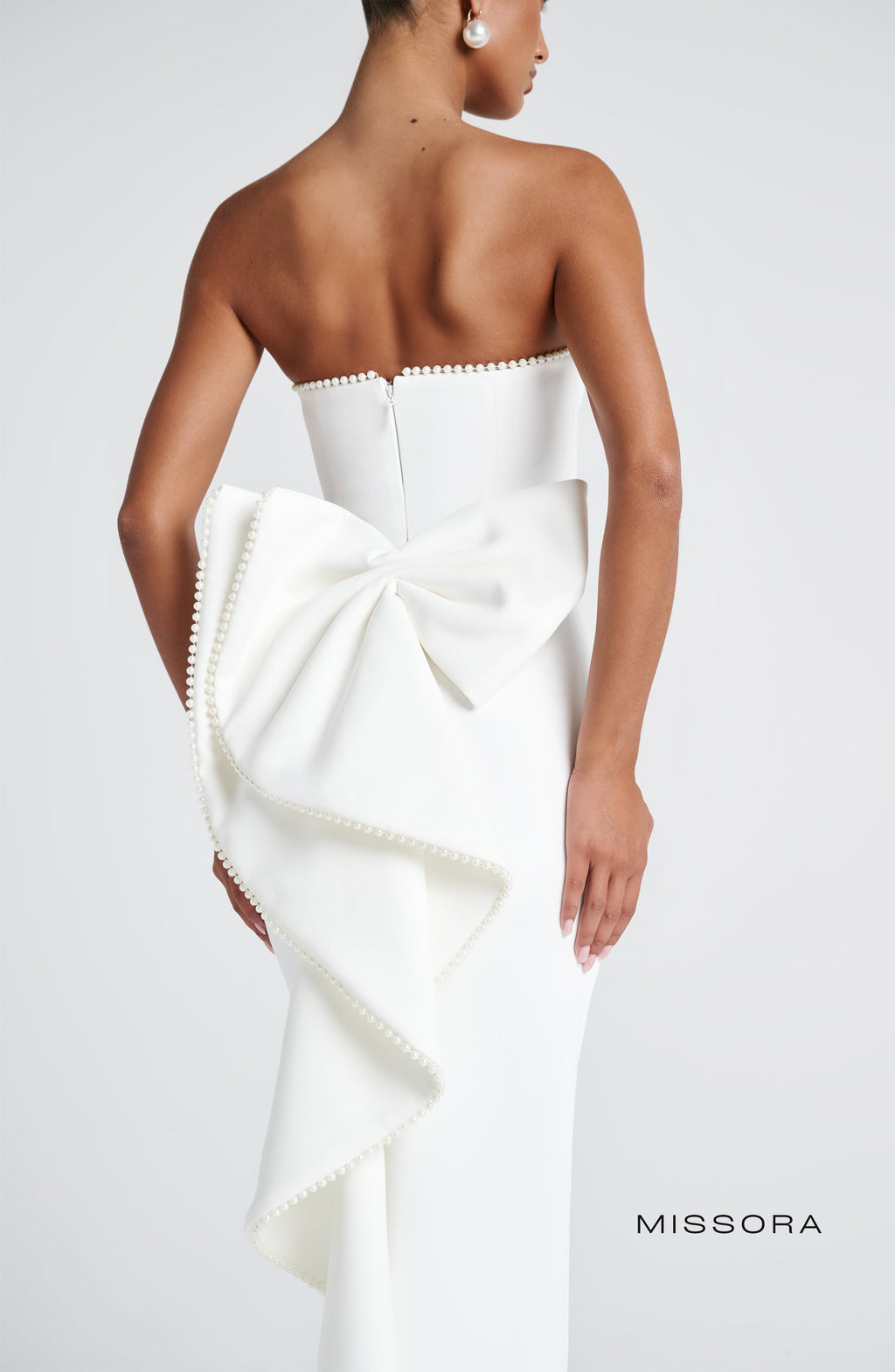 Missora Elize Pearl Bow Maxi Dress
