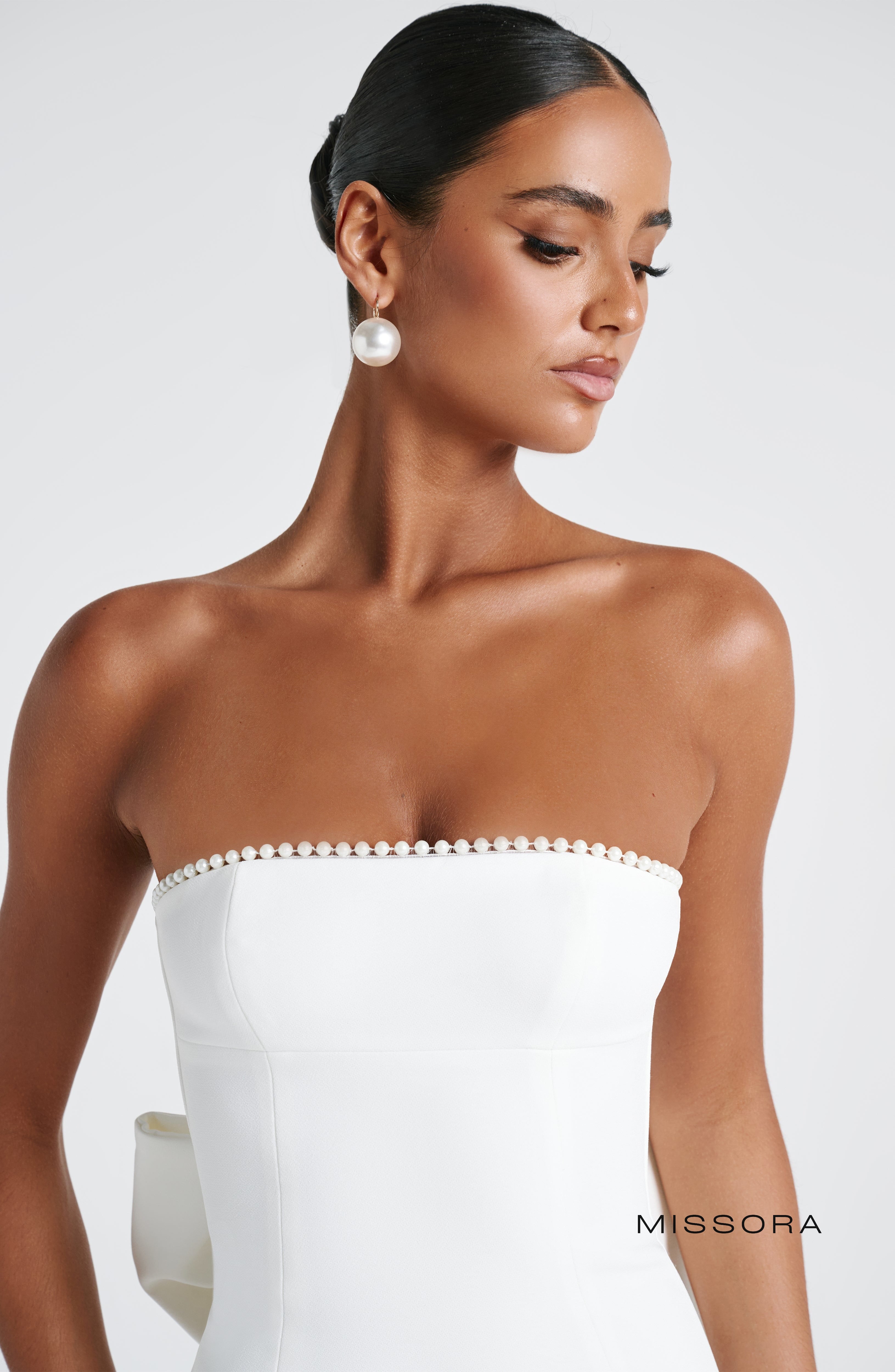 Missora Elize Pearl Bow Maxi Dress