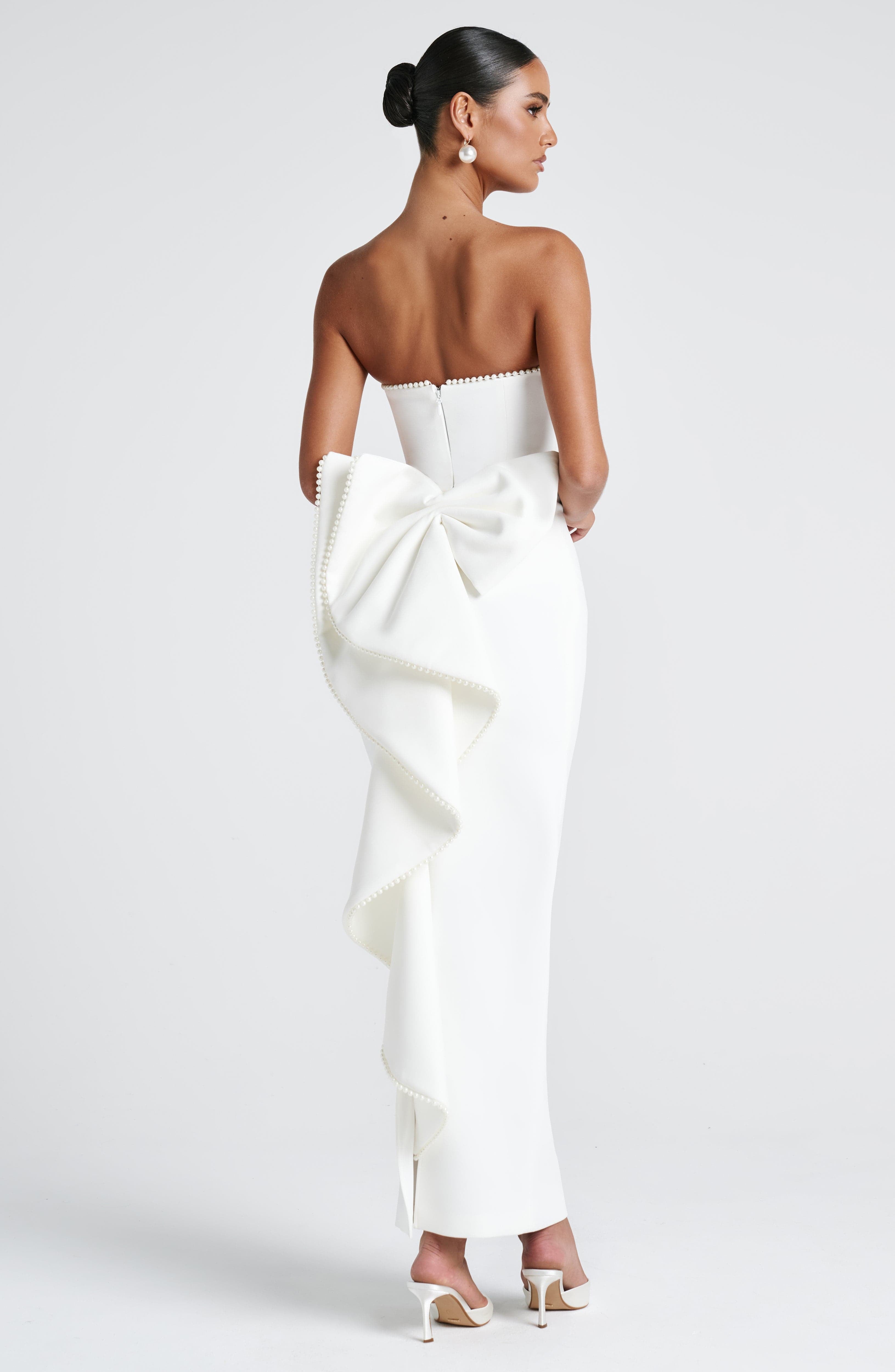 Missora Elize Pearl Bow Maxi Dress