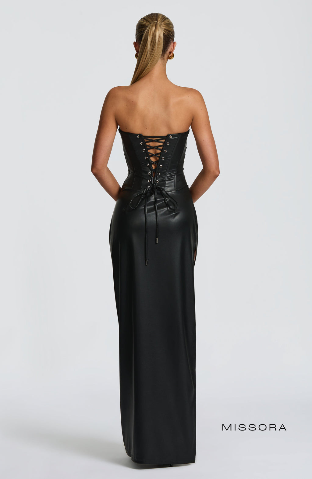 Missora Ella Faux Leather Maxi Dress
