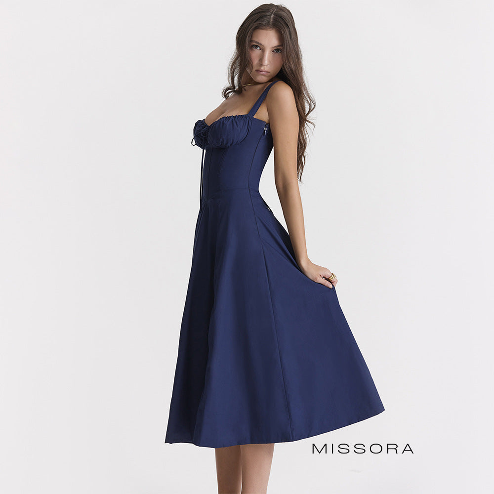 Elli Straplez Maxi Yırtmaçlı Elbise [BC7H01LY]