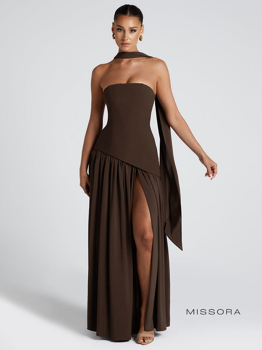 Embrie Askısız Yırtmaçlı Elbise [0T6T3VR4]