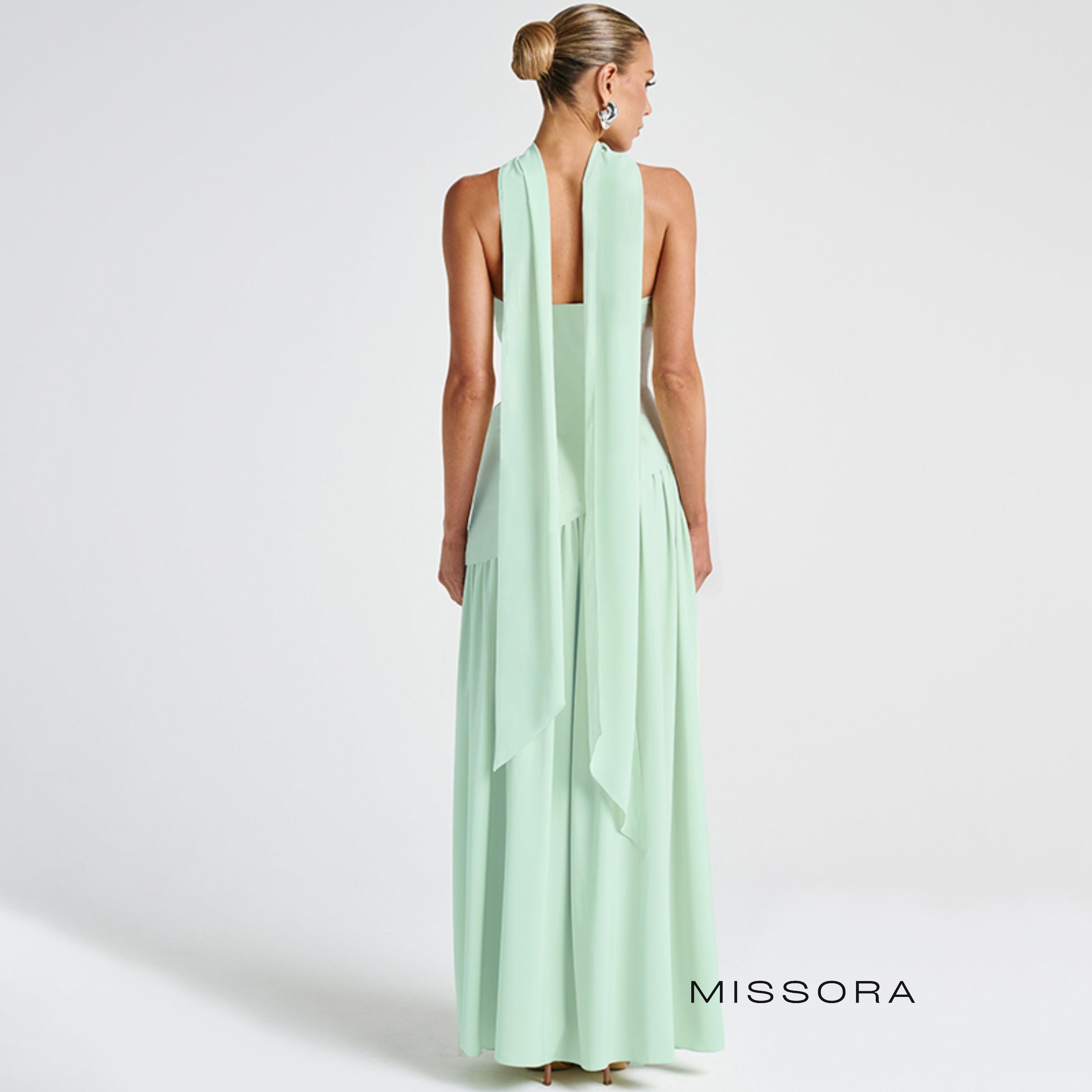 Embrie Askısız Yırtmaçlı Elbise [ZI1639MY]