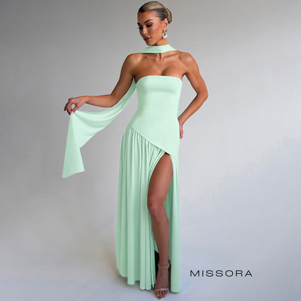 Embrie Askısız Yırtmaçlı Elbise [GVN8TU3Q]