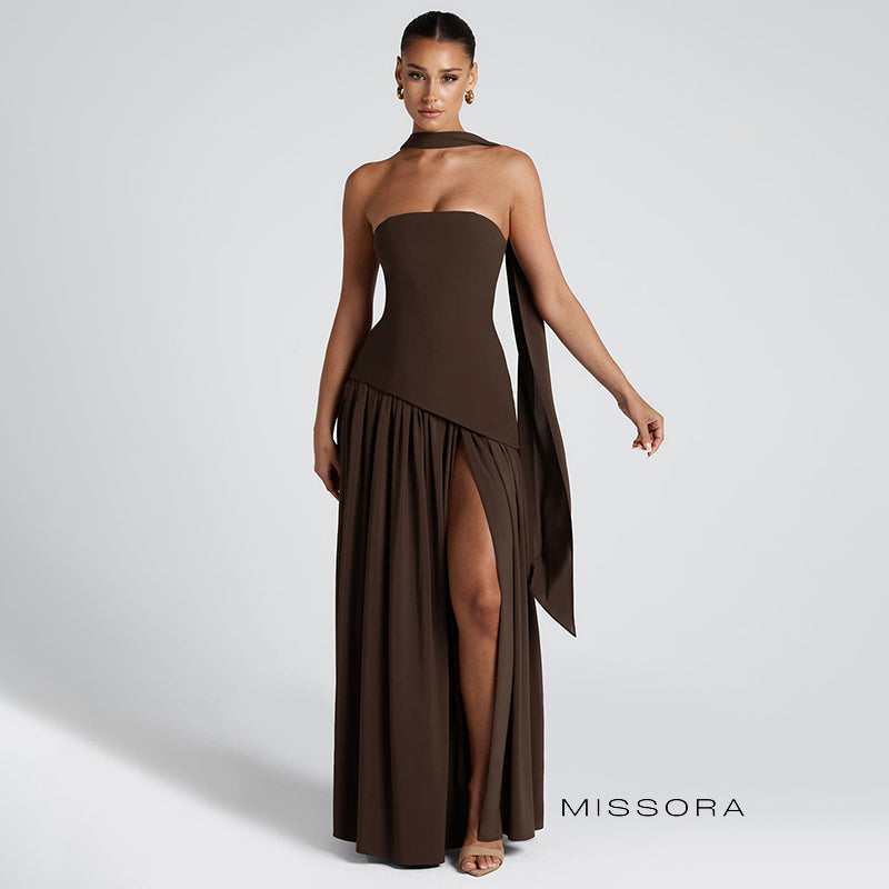 Embrie Askısız Yırtmaçlı Elbise [ZN99M8UJ]