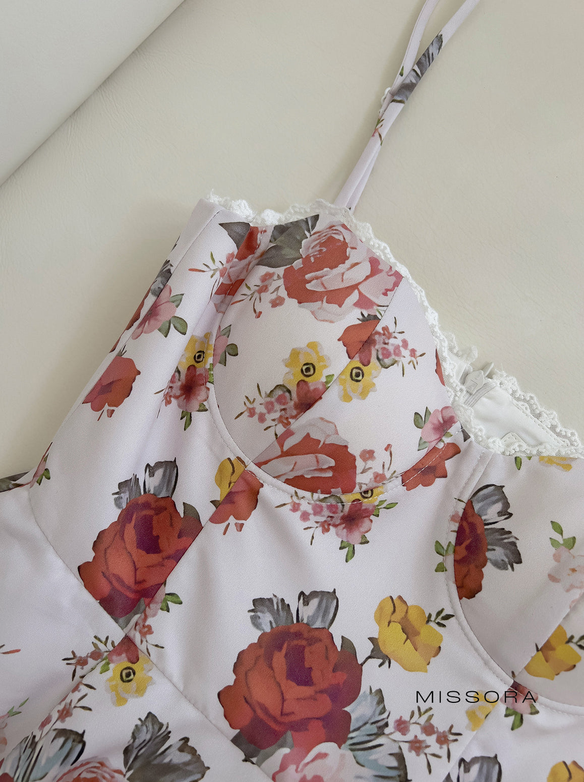 Emori Çiçekli Askılı Maksi Elbise [FTX962ZO]