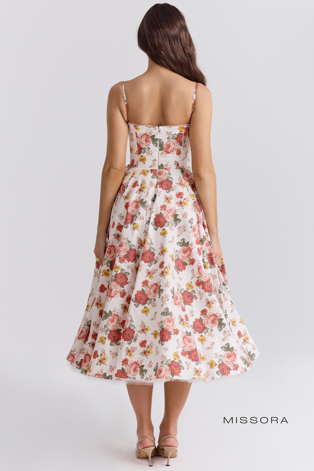 Emori Çiçekli Askılı Maksi Elbise [ODEYTYBF]