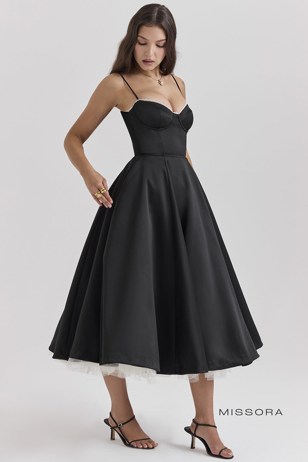 Emori Çiçekli Askılı Maksi Elbise [6P6LRUFN]