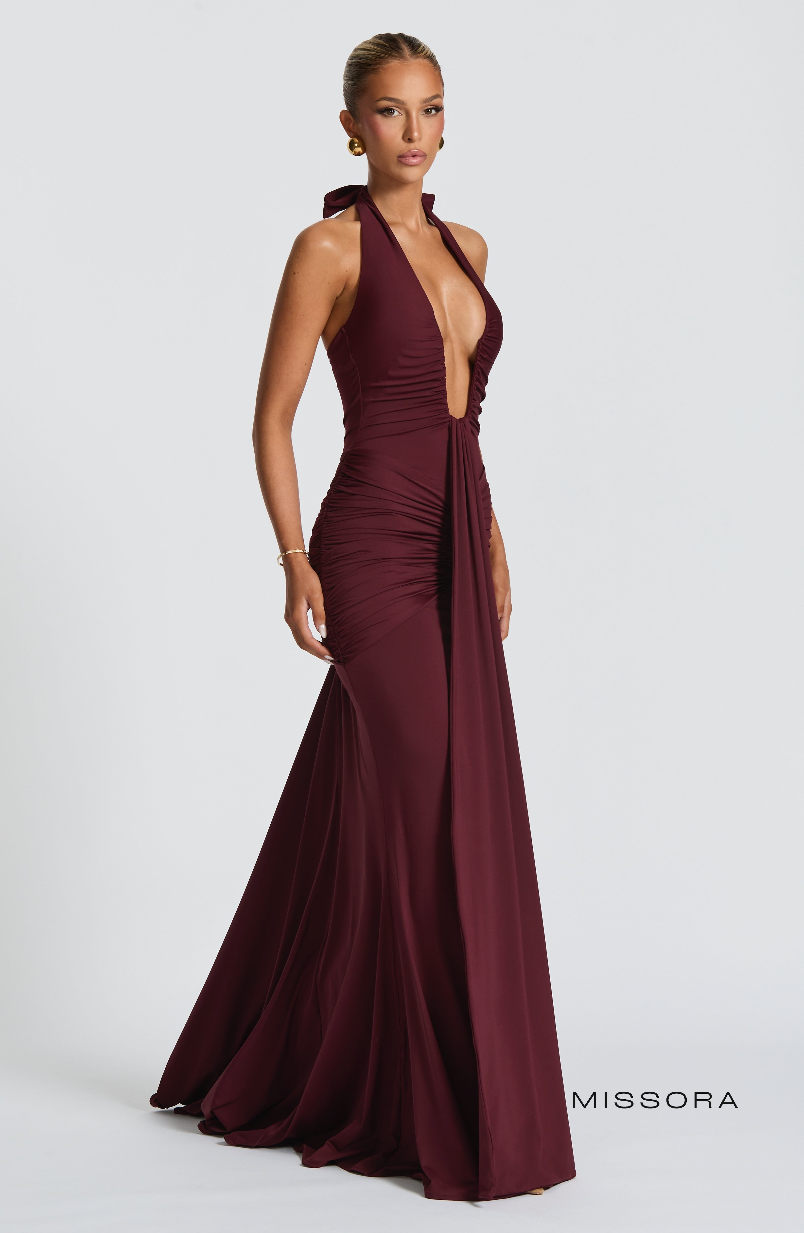 Missora Estela Draped Maxi Dress