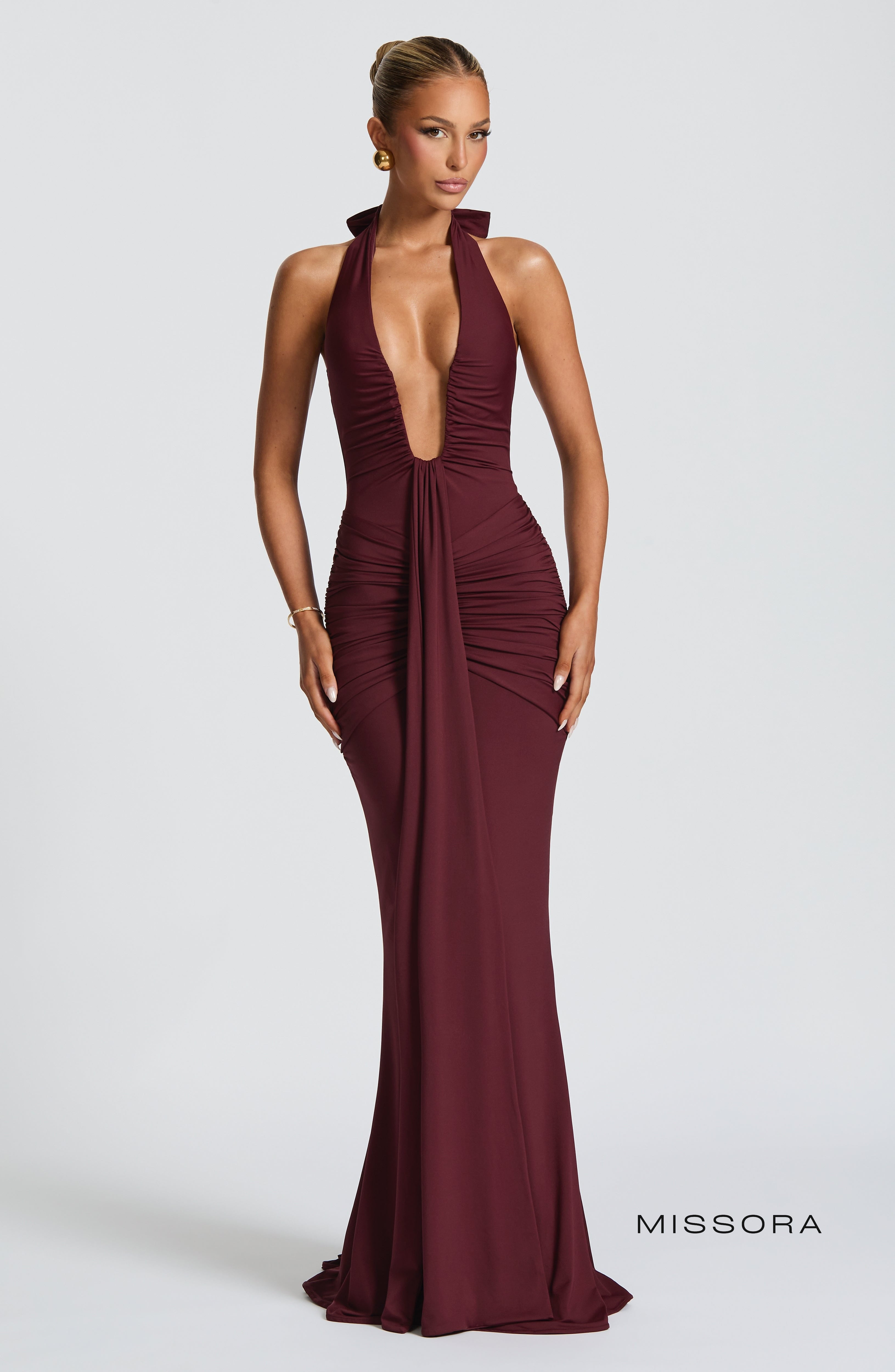 Missora Estela Draped Maxi Dress