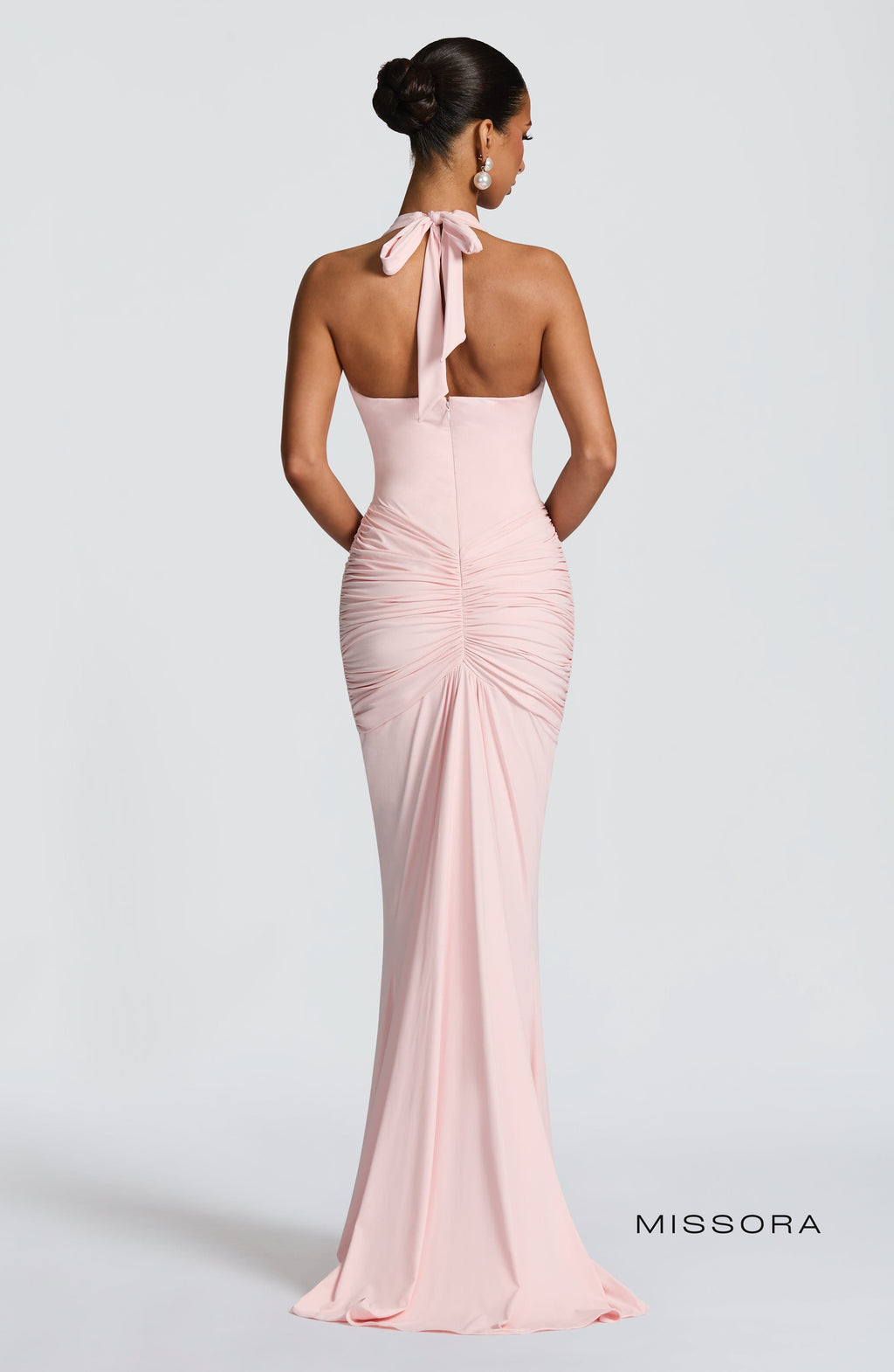 Missora Estela Draped Maxi Dress - Blush