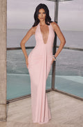 Missora Estela Draped Maxi Dress - Blush