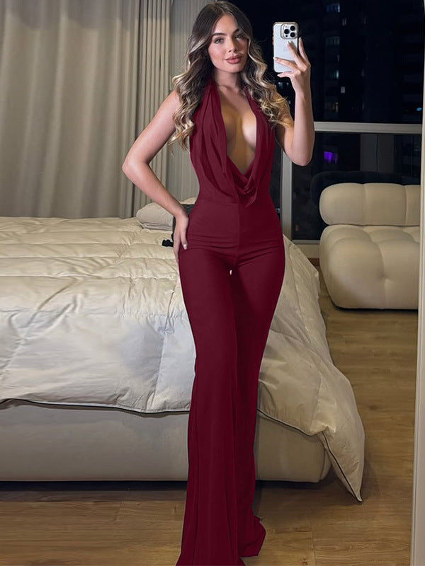 Fae Bağlamalı Geniş Paça Tulum [N450I625]